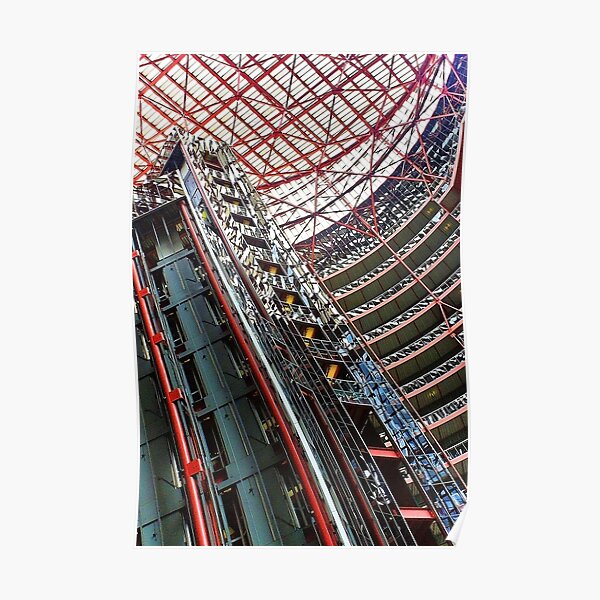 Thompson Center Interior Elevator Shaft Detail Poster