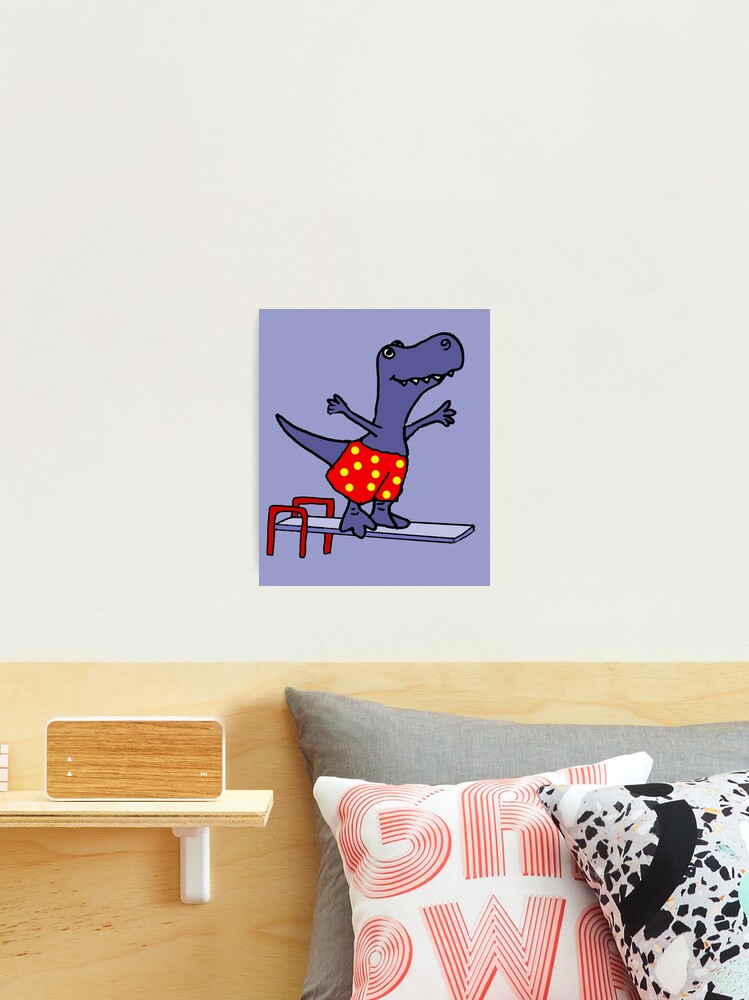 Funny T-rex Dinosaur Runner Art Board Print for Sale by naturesfancy