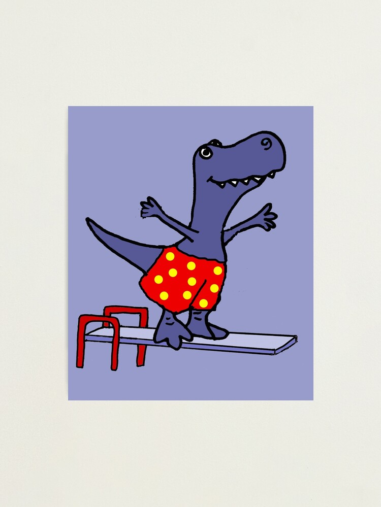 Funny T-rex Dinosaur Runner Art Board Print for Sale by naturesfancy