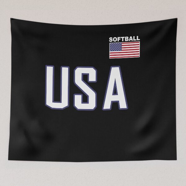 Item preview, USA Flag Softball  Team Jersey Gift Top Tee designed and sold by TwoheyLozen.