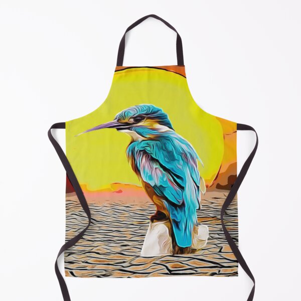 Item preview, African setting sun kingfisher design designed and sold by TrippyEarth.