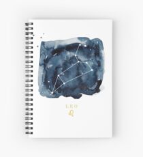 Leo Zodiac Constellation Spiral Notebook