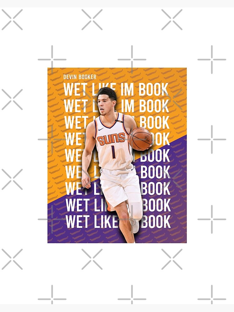 Devin Booker Phoenix Suns Basketball Art Illustrated Print 