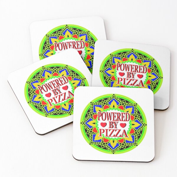 Item preview, POWERED BY PIZZA designed and sold by EdwardMonet.