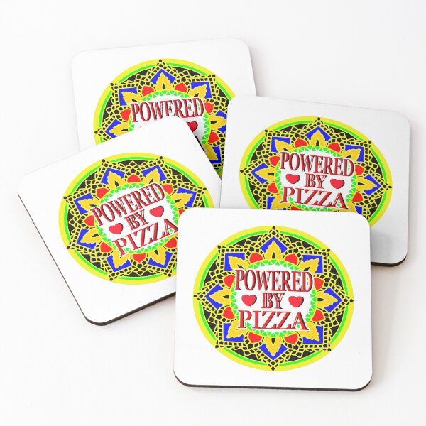 Item preview, POWERED BY PIZZA 2 designed and sold by EdwardMonet.