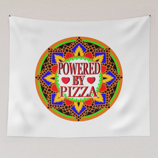 Item preview, POWERED BY PIZZA 3 designed and sold by EdwardMonet.