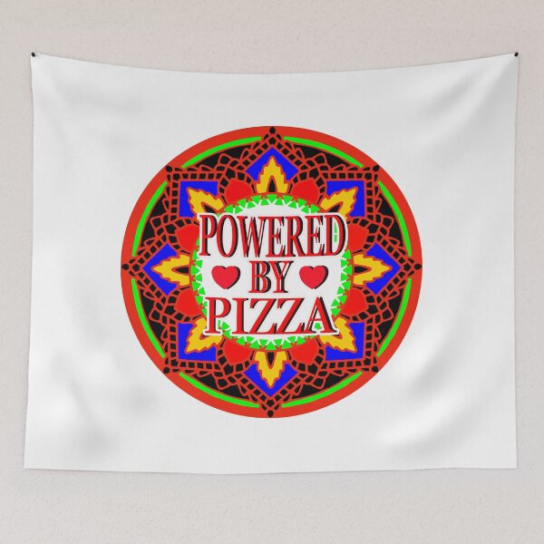 Item preview, POWERED BY PIZZA 4 designed and sold by EdwardMonet.