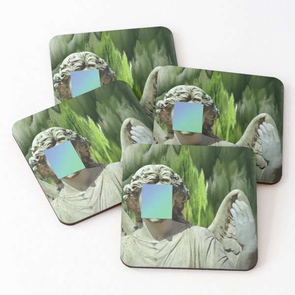 Item preview, Vaporwave Angel Statue - Pixel Sorting Glitch Art designed and sold by speculatores.