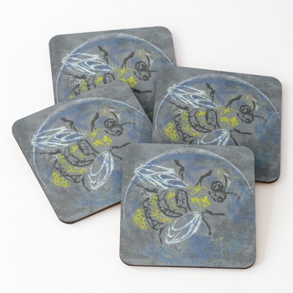 Item preview, Collagraph Bee Earth Night designed and sold by LymphomaLass.