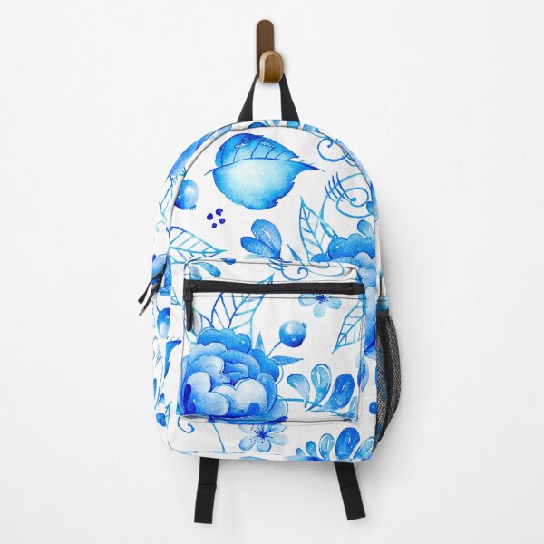 Item preview, Blue and White Floral designed and sold by FunWithChemo.