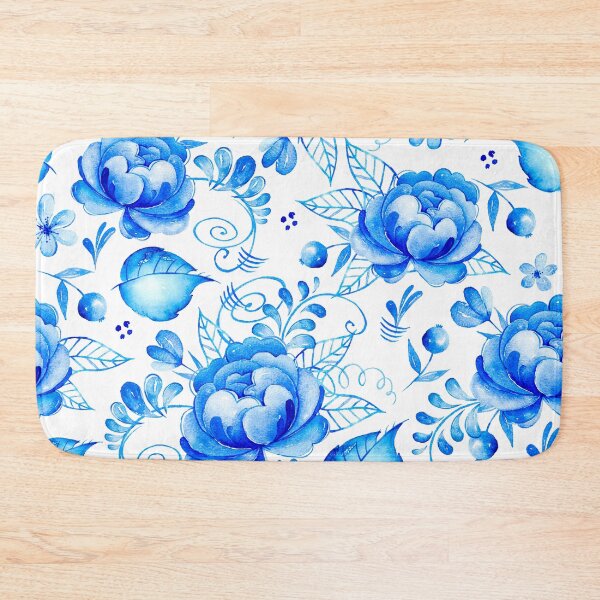 Item preview, Blue and White Floral designed and sold by FunWithChemo.