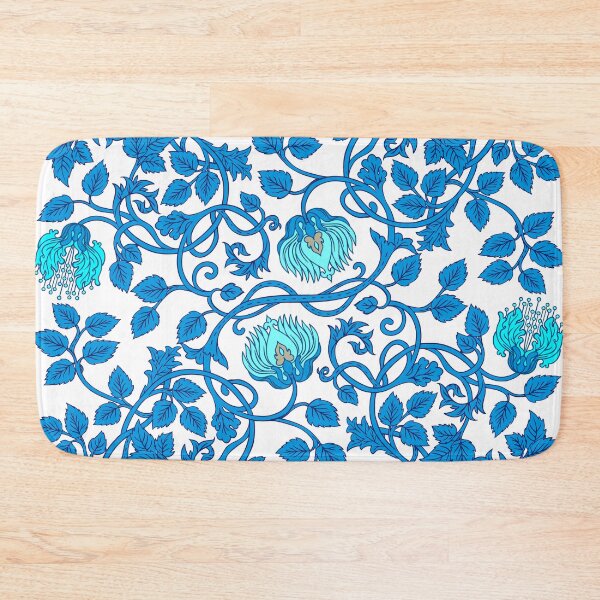 Item preview, Blue and White Floral and Vine designed and sold by FunWithChemo.