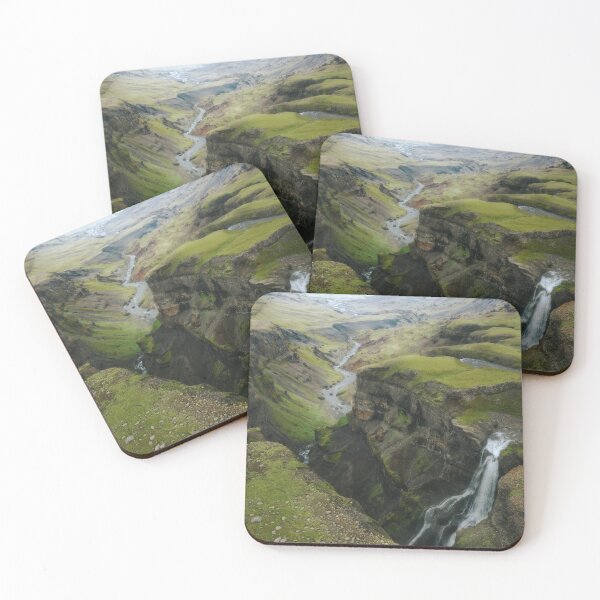 Item preview, Hidden Waterfall valley in the Icelandic Highlands – Landscape Photography  designed and sold by regnumsaturni.