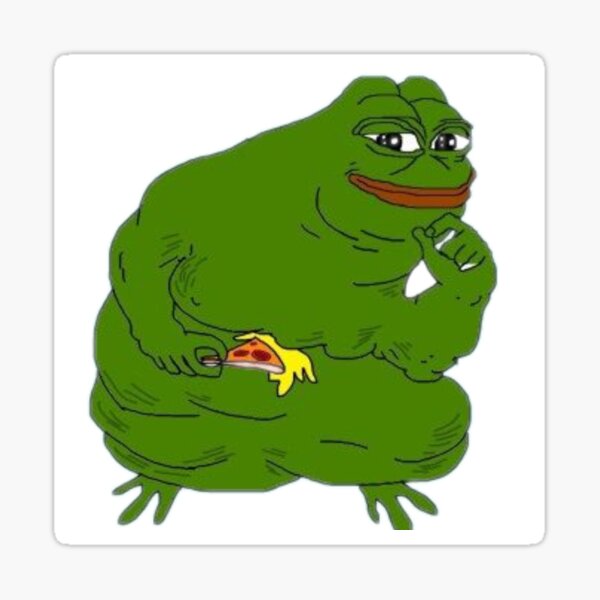 Fat Pepe Sticker For Sale By Milkingpeaches Redbubble