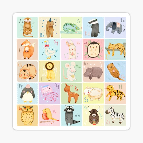 Deutsches Tieralphabet Sticker