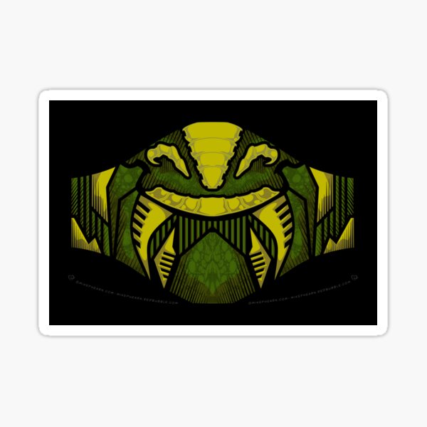 "Green Ninja Mask" Sticker for Sale by MikePHearn Redbubble