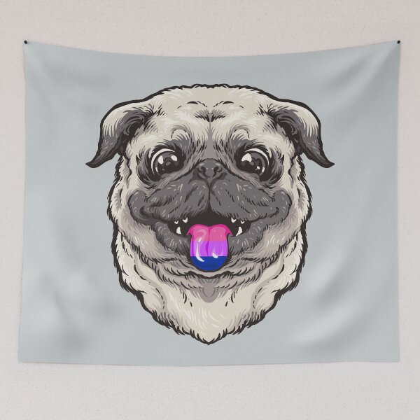 Item preview, Bisexual pug shows subtle LGBTQ pride | Bisexual designed and sold by Petra Becker.