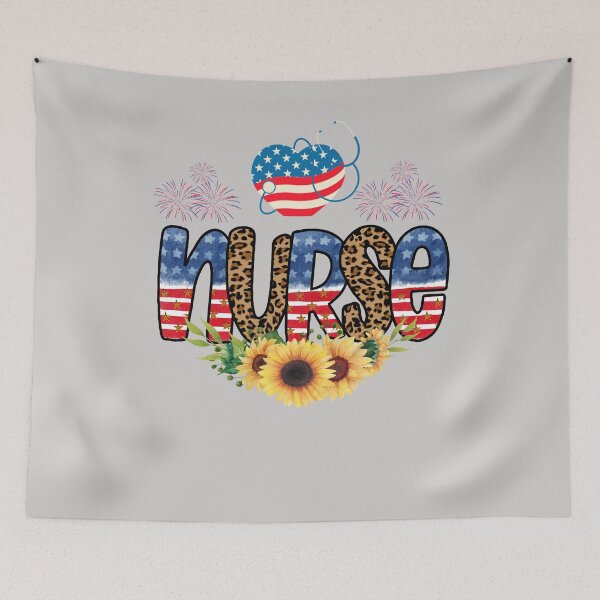 Item preview, Patriotic Nurse 4th Of July American Flag Sunflower Love designed and sold by GINIART.