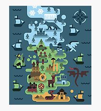 Westeros map Photographic Print