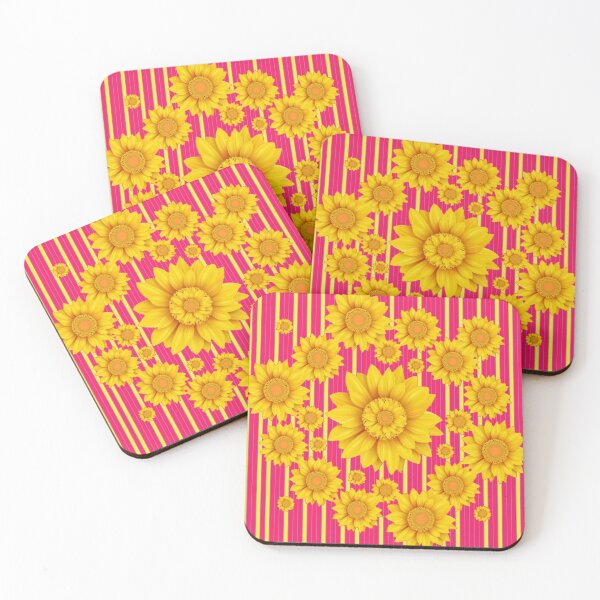 Item preview, CONTEMPORY MODERN ART SUNFLOWERS RED PATTERN ART designed and sold by sharlesart.