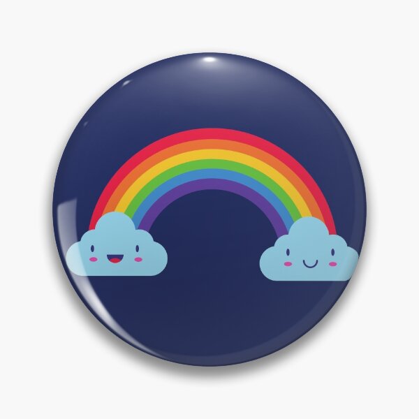 Item preview, Rainbow smiley clouds designed and sold by Aura __Print.