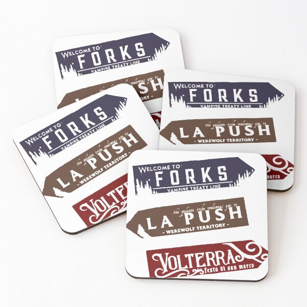 Item preview, Forks, La Push, Volterra - Twilight Road Signs  designed and sold by CrescntDesigns.