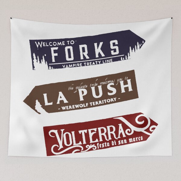 Item preview, Forks, La Push, Volterra - Twilight Road Signs  designed and sold by CrescntDesigns.