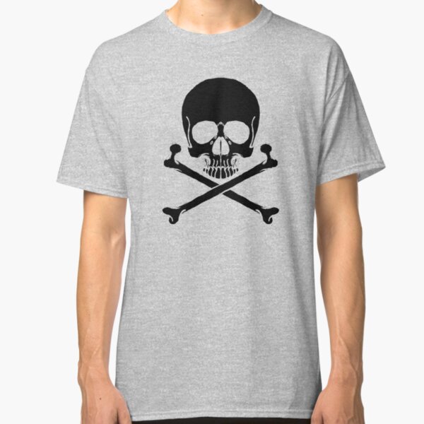 Black Skull and crossbones Classic T-Shirt