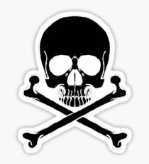 Black Skull and crossbones Sticker