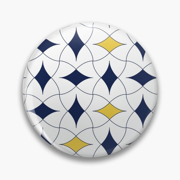 Item preview, Blue and Yellow Diamond Modern Mid Century Geometric Pattern Scandinavian Rustic Interior 06 designed and sold by BONBcreative.