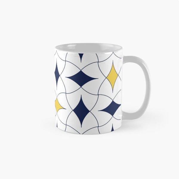 Artikelvorschau, Blaue und gelbe Raute Moderne Mid Century geometrisches Muster Skandinavisches rustikales Interieur 06 entworfen und verkauft von BONBcreative.