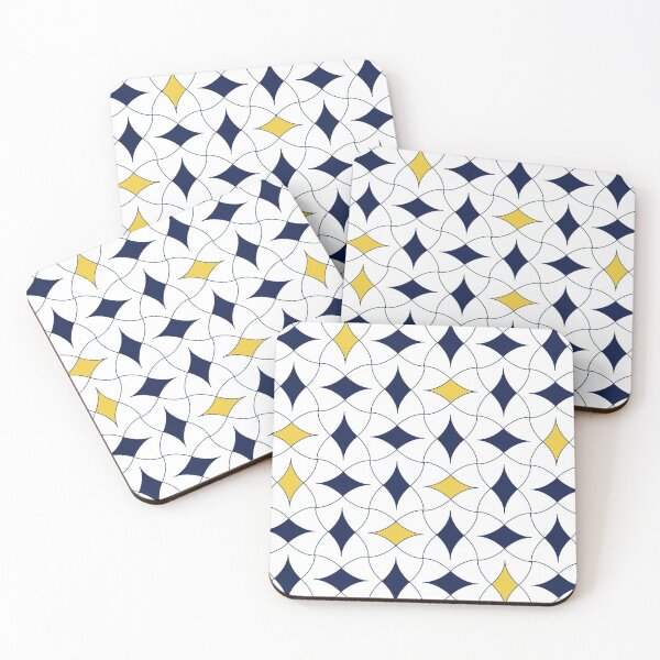 Item preview, Blue and Yellow Diamond Modern Mid Century Geometric Pattern Scandinavian Rustic Interior 06 designed and sold by BONBcreative.