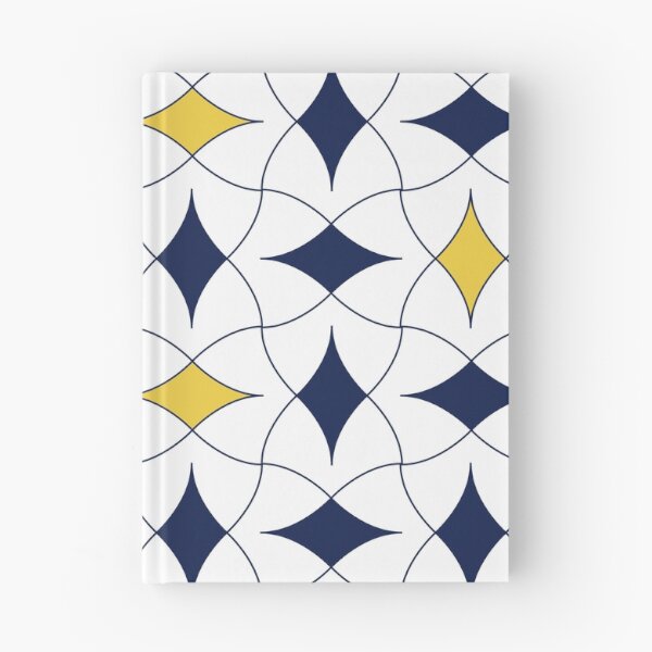 Item preview, Blue and Yellow Diamond Modern Mid Century Geometric Pattern Scandinavian Rustic Interior 06 designed and sold by BONBcreative.