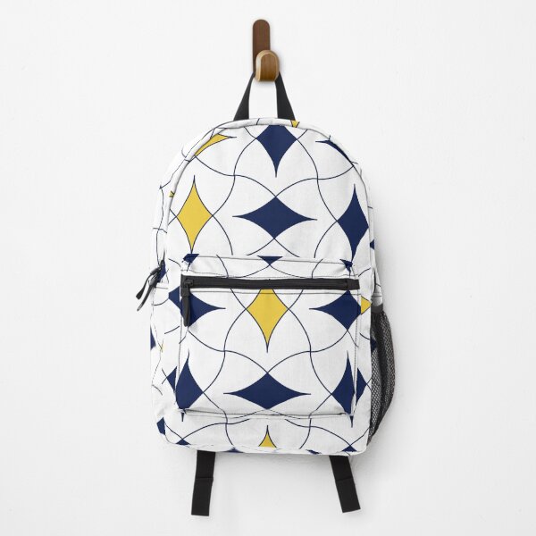 Item preview, Blue and Yellow Diamond Modern Mid Century Geometric Pattern Scandinavian Rustic Interior 06 designed and sold by BONBcreative.