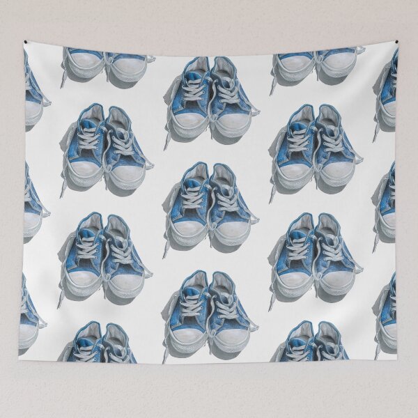 Aperçu de l'œuvre Chaussures en toile bleues créée et vendue par SandraWarmerdam.