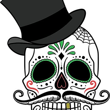 Sticker Tête de Mort Mexicaine Vintage