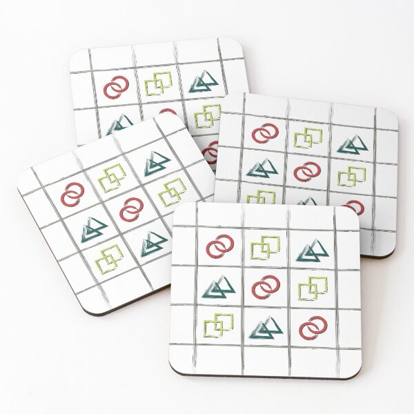 Item preview, Colorful grid and geometric art free hand made style designed and sold by CyBlue.