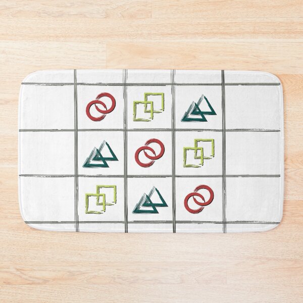 Item preview, Colorful grid and geometric art free hand made style designed and sold by CyBlue.