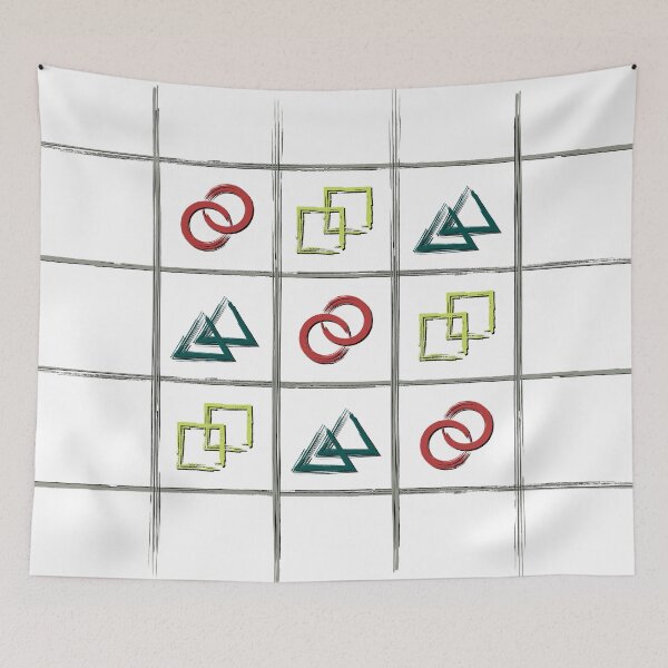 Item preview, Colorful grid and geometric art free hand made style designed and sold by CyBlue.