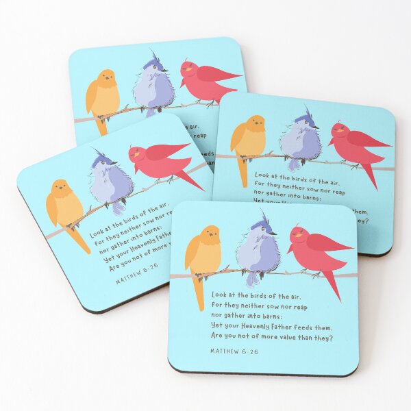 Item preview, Look at the Birds in the Air (MATTHEW 6:26) Christian Bible [for light backgrounds] designed and sold by Taulukos Designs.