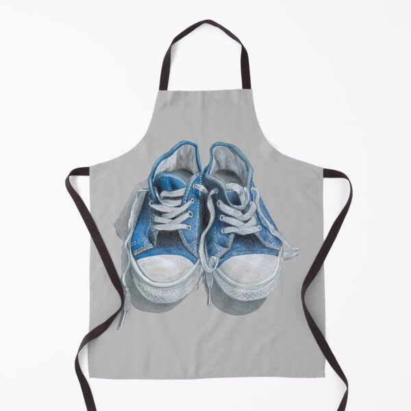 Aperçu de l'œuvre Chaussures en toile bleue (fond gris) créée et vendue par SandraWarmerdam.