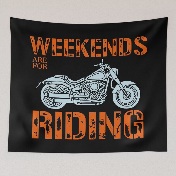 Item preview, Weekends are for riding designed and sold by Monkey204.