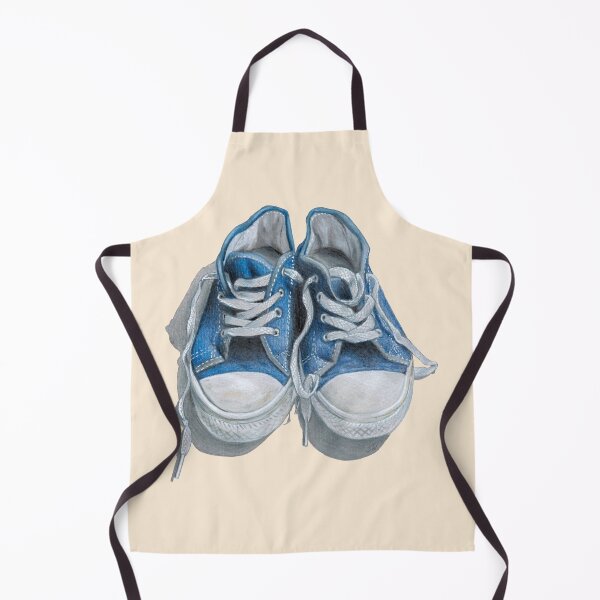 Aperçu de l'œuvre Chaussures en toile bleue (fond beige) créée et vendue par SandraWarmerdam.