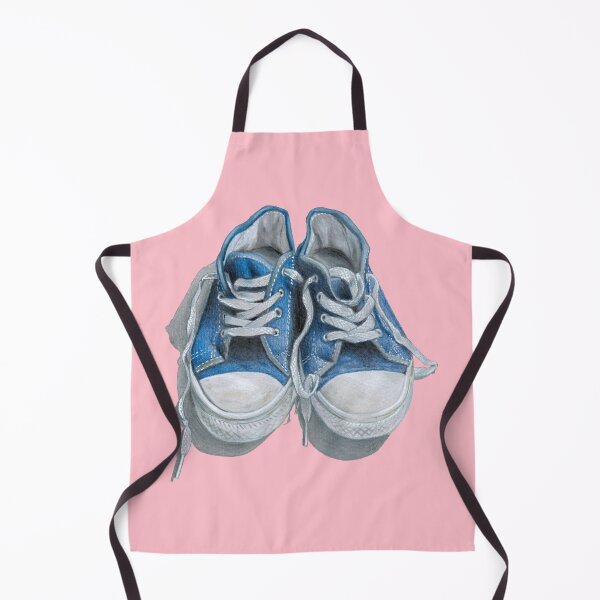 Aperçu de l'œuvre Chaussures en toile bleue (fond rose) créée et vendue par SandraWarmerdam.