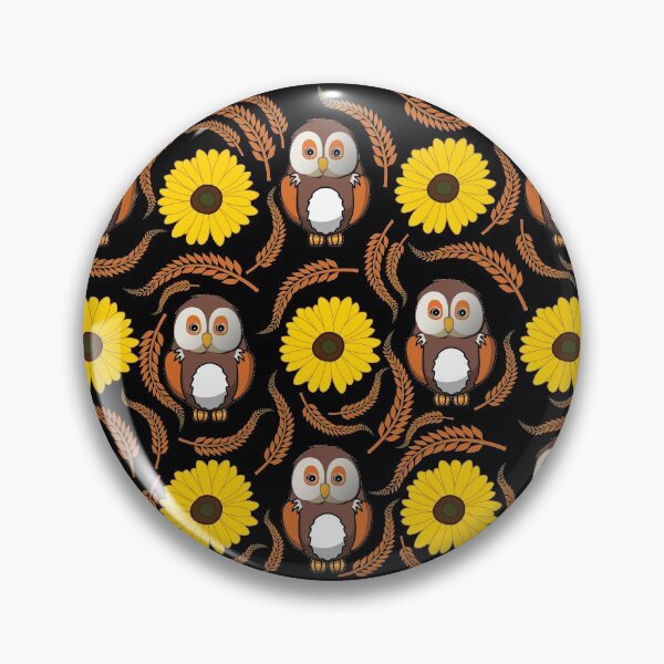 Item preview,  owl surrounded by sunflower, Sunflower Owl gift  designed and sold by happy gift art.
