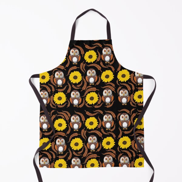 Item preview, owl surrounded by sunflower, Sunflower Owl gift designed and sold by happy gift art.