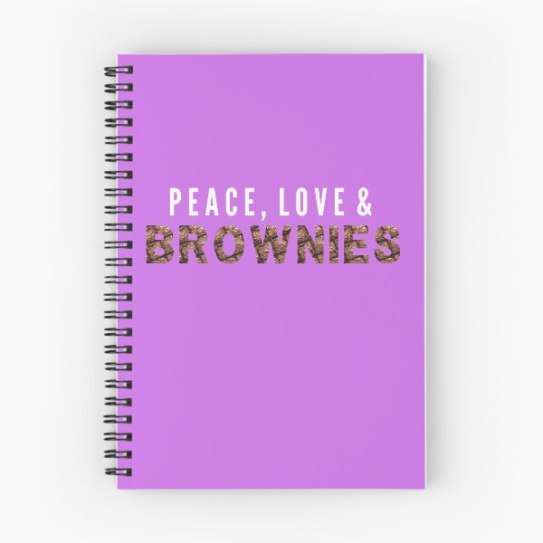 Item preview, Peace Love and Brownies | peace love happiness designed and sold by NerdyByDesign.