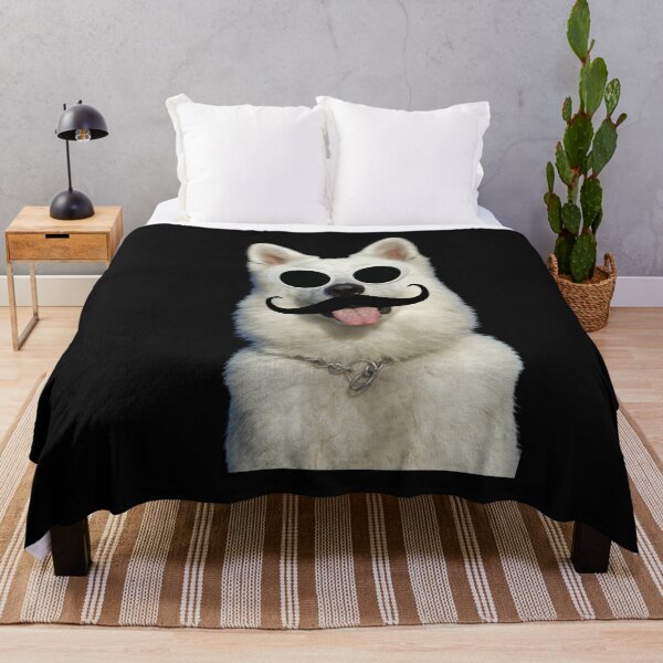 Item preview, White husky wearing glasses and moustache designed and sold by adrianazola.