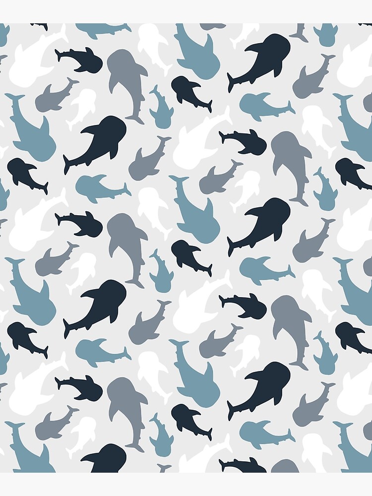 Whale Shark Silhouette Pattern by lauramaxwell