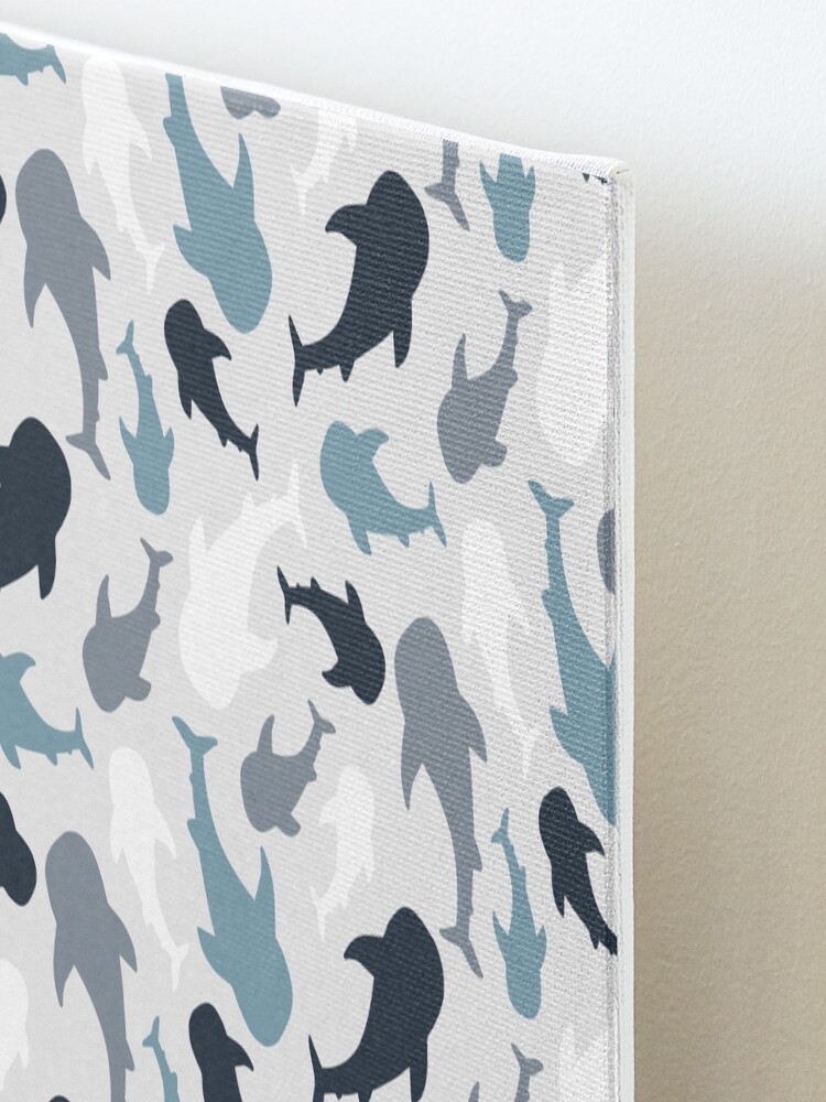 Alternate view of Whale Shark Silhouette Pattern Mounted Print